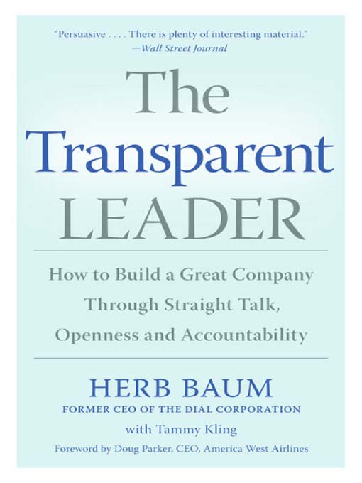 Title details for The Transparent Leader by Herb Baum - Available